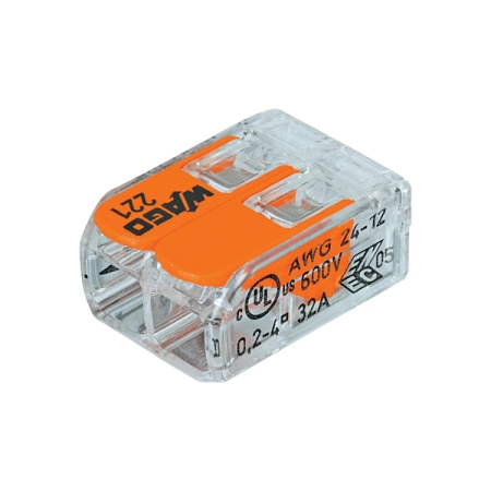 Разьем Wago с монтажными ножками 221412 32A