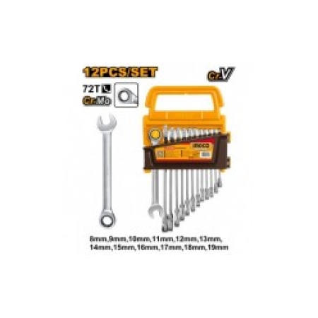 SET CHEI COMBINATE 12 buc 6-19mm INDUSTRIAL INGCO