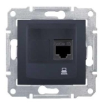 Розетка компьютерная черная встраиваемывая CAT6 ИП20 220V rita Mutlusan