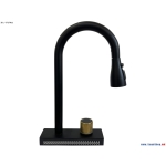 Смеситель для кухни с душем черный SanDonna