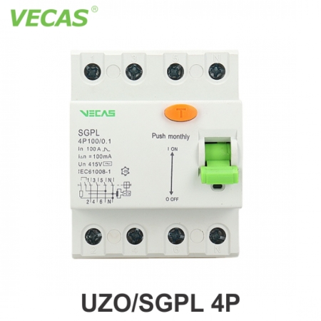 INTRERUPATOR DIFERENTIAL UZO/SGPL 4P 40A 30mA 6kA tip AC, VECAS