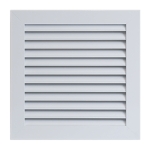 Вентиляционная решетка с сеткой белый пластик 250x250mm Ventika