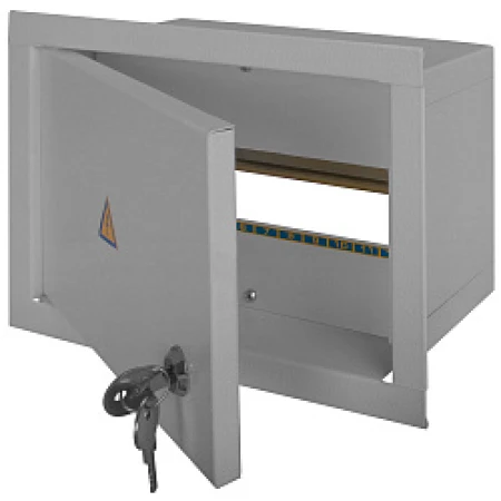 Металлический шкаф 165*275*100mm 12 модуля IP30 серый метал Enext