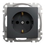 Priză cu împământare antracit incorporabilă 16A IP20 220V sedna New Schneider
