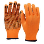 MANUSI BUMBAC PORTOCAL CU PUNCTE NEGRE