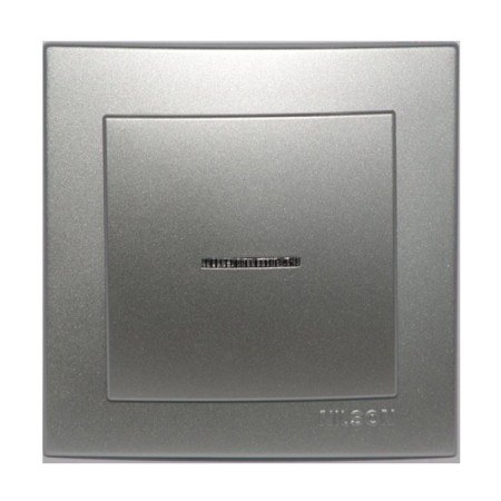 Întrerupător unitar cu iluminare incorporabil argintiu 220V 10A IP20 220V NILSON