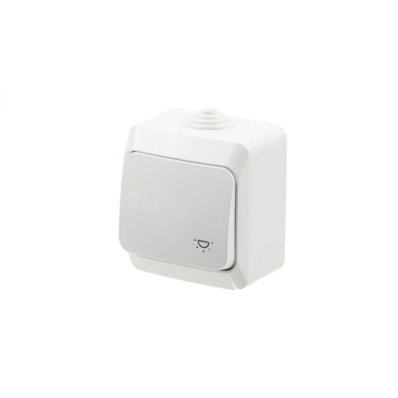 Întrerupător unitar aparent cu iluminare alb 10A IP20 220V Konza