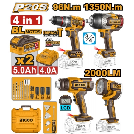 SET DIN 4 SCULE PE ACUMULATOR INGCO INDUSTRIAL