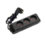Удлинитель с 3 розетками черный 16A 2х1,5mm² 220V Viko
