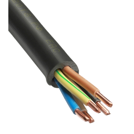 Кабель и провод ВВГнг 5x10mm черный медный