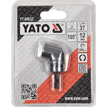 Адаптер для бит 37mm металл магнитный Yato