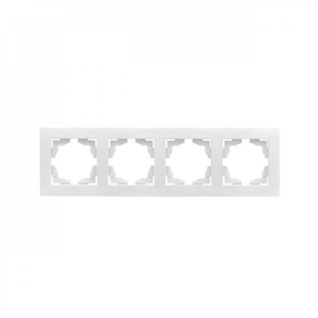 Рамка 4-я белая jasmin Злмос