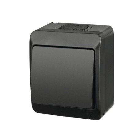 Întrerupător unitar aparent gri/Negru 16A IP54 220V Timex