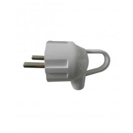 Fișă cu împământare și inel albă 16A Depa