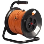 Удлинитель на катушке 4 гнезда oранжевый 40m 220V 16A 3х2,5 mm² 220V Bachmann