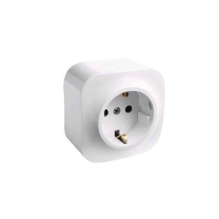 Розетка с заземлением белая накладная 16A ИП44 220V forix Legrand