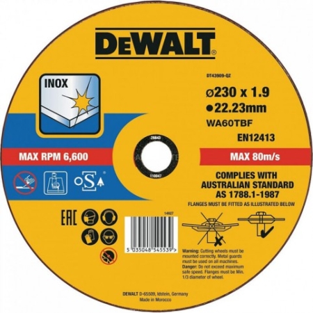 230*1.9X22.23MM круг отрезной по металлу Dewalt