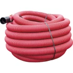 Гофрированная трубка 450N красный 63mm двустенный