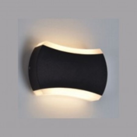 Felinar de fațadă 2*6W 3000K negru de exterior 220V metal+PVC IP54 LUMINA LED