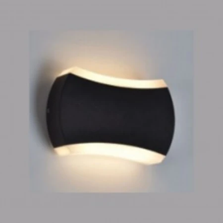 Фасадный фонарь 2*6W 3000K черный уличный 220V металл+ПВХ ИП54 LUMINA LED