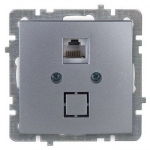 Розетка компьютерная серый RJ45 CAT6 ИП20 220V NILSON