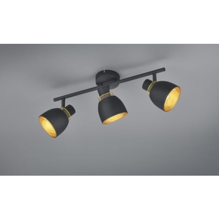 SPOT PUNCH 3*E14 10W H=20CM NEGRU MAT TRIO