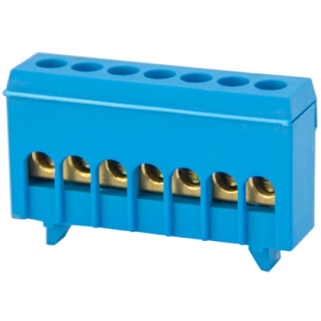 Нулевая шина изолированная зеленый 7P