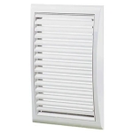 Вентиляционная решетка с сеткой белый пластик 143*298*18 mm Ventika