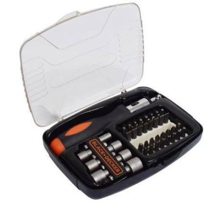 Set șuruberlniță cu clinchet + capete de înșurubat