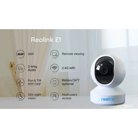 Cameră supraveghere video 3MP Reolink IP20