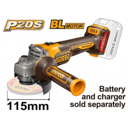 POLIZOR UNGHIULAR(FARA ACUMULATOR) 20V 115MM INGCO