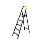 SCARA PLIABILA DIN OTEL NEAGRA 4+1 LEO EUROSTEP