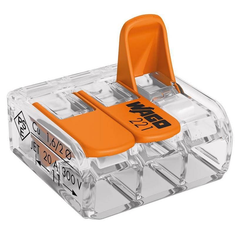 Разьем Wago с монтажными ножками 221413 32A Разьем Wago с монтажными ножками 221413 32A