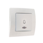 Кнопка звонка встраиваемый белый 10A ИП44 220V rita Mutlusan