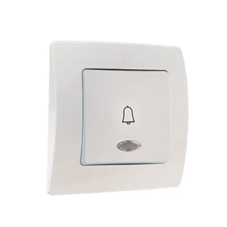 Întrerupător buton pentru sonerie incorporabil alb 10A IP44 220V rita Mutlusan