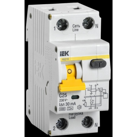 INTRERUPATOR AUTOMAT DIF. AVDT 32 2P 6A 30MA CURBA C IEK