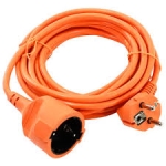 Prelungitor cu o priză cu împământare portocaliu 20m 220V 3х1.0 mm² 220V Bachmann