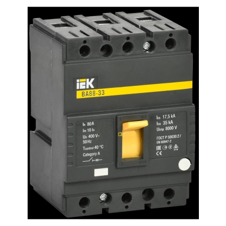INTRERUPATOR AUTOMAT VA88-33 3P 80А 35kA IEK