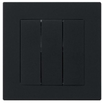 Întrerupător triplu incorporabil negru 10A IP20 220V rita Mutlusan