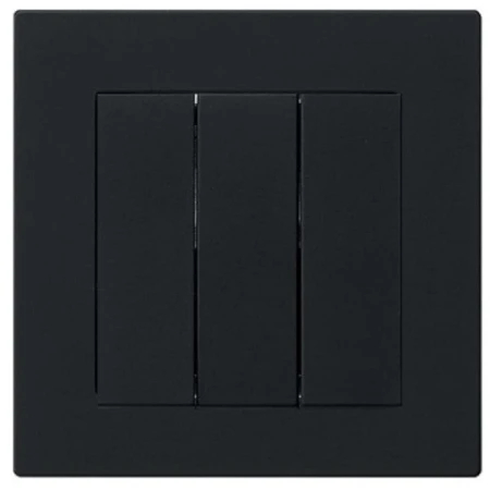 Întrerupător triplu incorporabil negru 10A IP20 220V rita Mutlusan