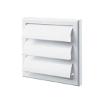 Вентиляционная решетка с сеткой белый пластик 154 x 154 x 100 mm Ventika