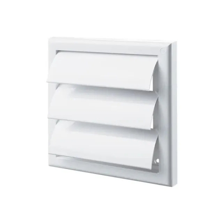 Вентиляционная решетка с сеткой белый пластик 154 x 154 x 100 mm Ventika