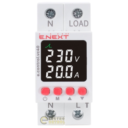 RELEU DE CONTROL MONOFAZAT 40A CU INDICATIE SI REGLARE ENEXT