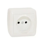 Priză albă aparentă 16A IP44 220V Elmos