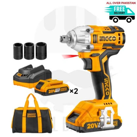 Mașină de înșurubat cu impact 20V acumulator 2.0AH INGCO