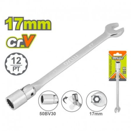CHEIE COMBINATA 17MM TUBULARA REGLABILA DYLLU