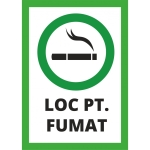 Autocolant 10x10cm loc pentru fumat