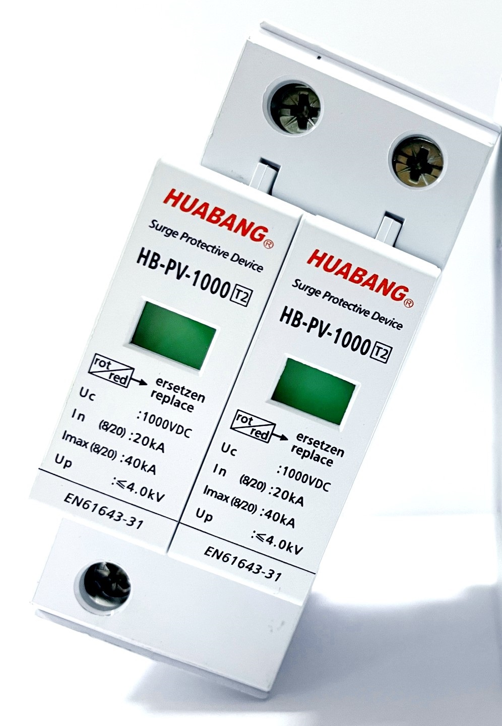 DESCARCATOR 1000V 2P HB-PV40kA HUABANG DESCARCATOR 1000V 2P HB-PV40kA HUABANG