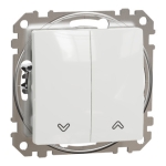 Выключатель двухклавишный встраиваемый с возвратом для жалюзи белый 10A ИП20 220V sedna New Schneider