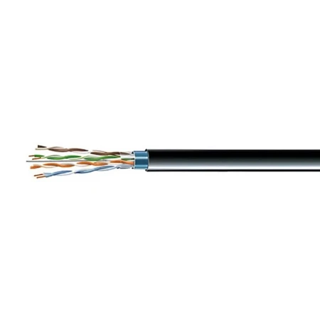 CABLU DE  DATE PENTRU EXTERIOR CAT.5E F/UTP 4X2X24 AWG NEGRU